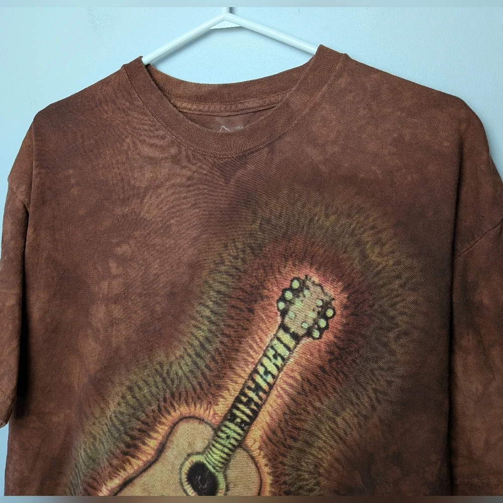 THE MOUNTAIN Vintage Tie Dye Men T-Shirt Size L 100% Cotton Made In USA Brown - Picture 2 of 8